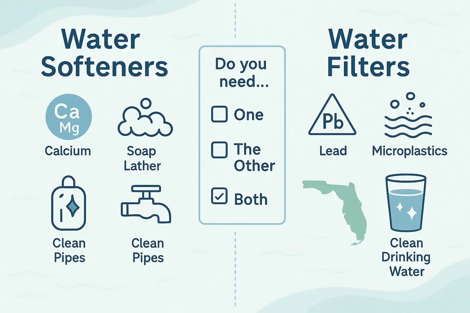 Guide to Choosing Between water softeners vs water filters